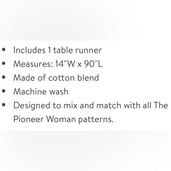 🌺 EUC The Pioneer Woman Sweet Romance Table Runner, Teal Blue, Red, 14"W x 90"L - Picture 4 of 8